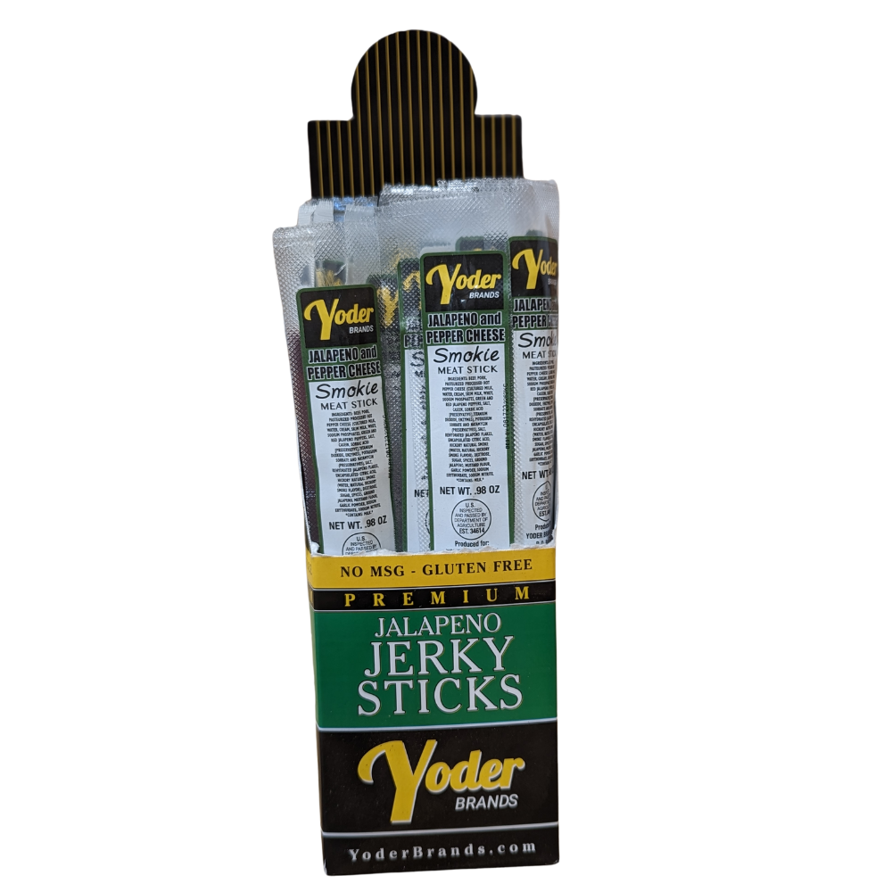 (Carton)(24ct) Jalapeno and Cheese Smoked Beef Sticks