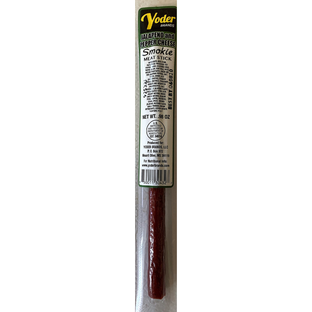 1 oz Jalapeno and Cheese Smoked Beef Stick