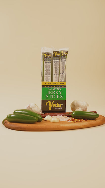 (Carton)(24ct) Jalapeno and Cheese Smoked Beef Sticks